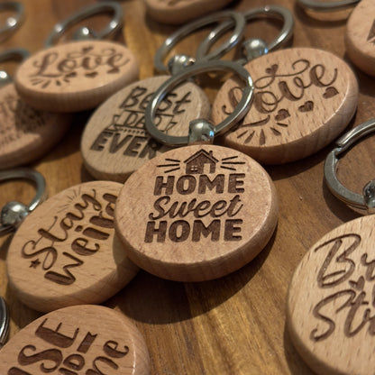 Engraved Wooden Keyring