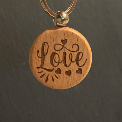 Engraved Wooden Keyring