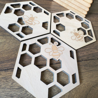 Wooden Beehive Coasters - little infernoCoaster