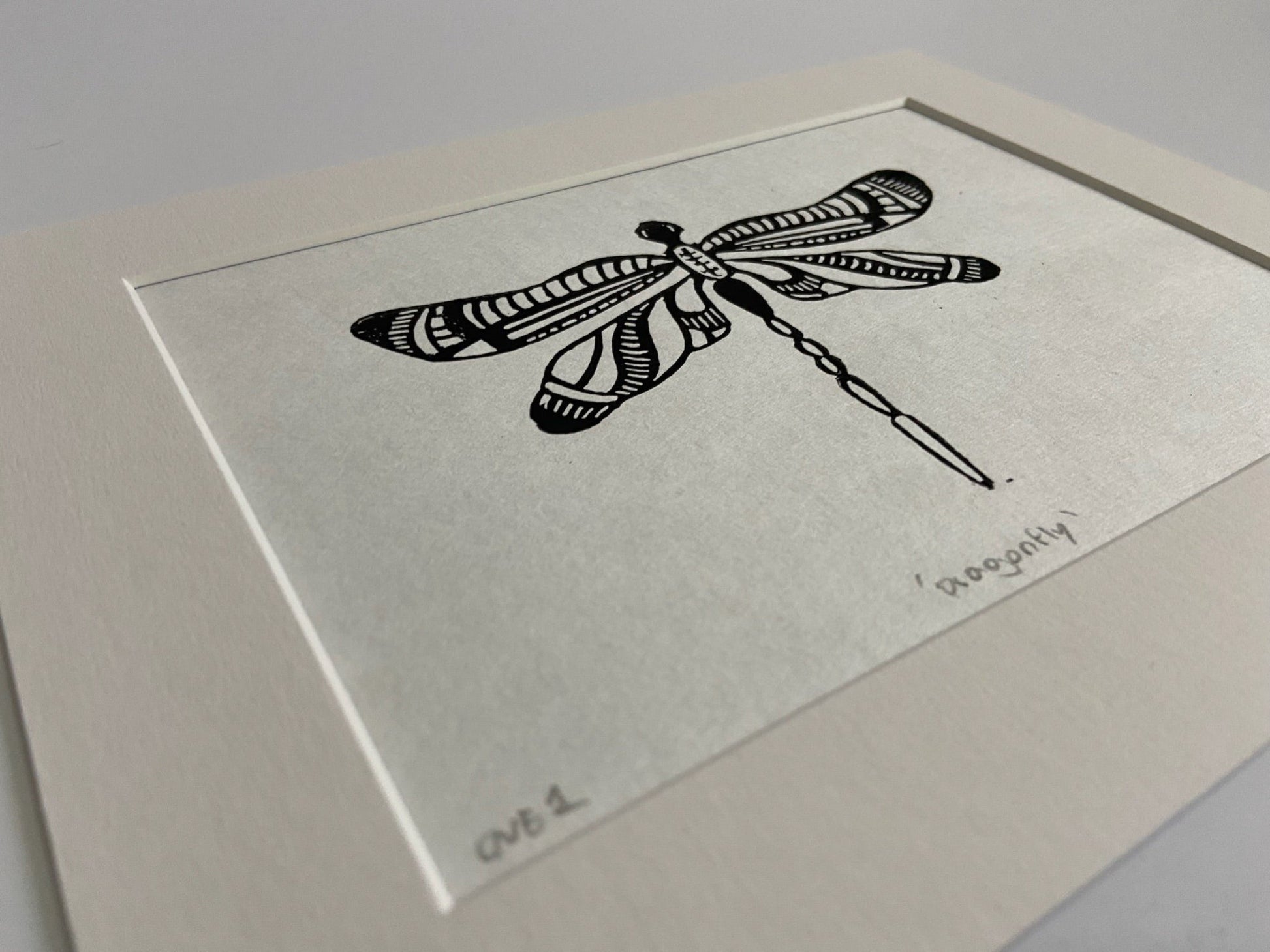 Dragonfly - little infernoLino Prints